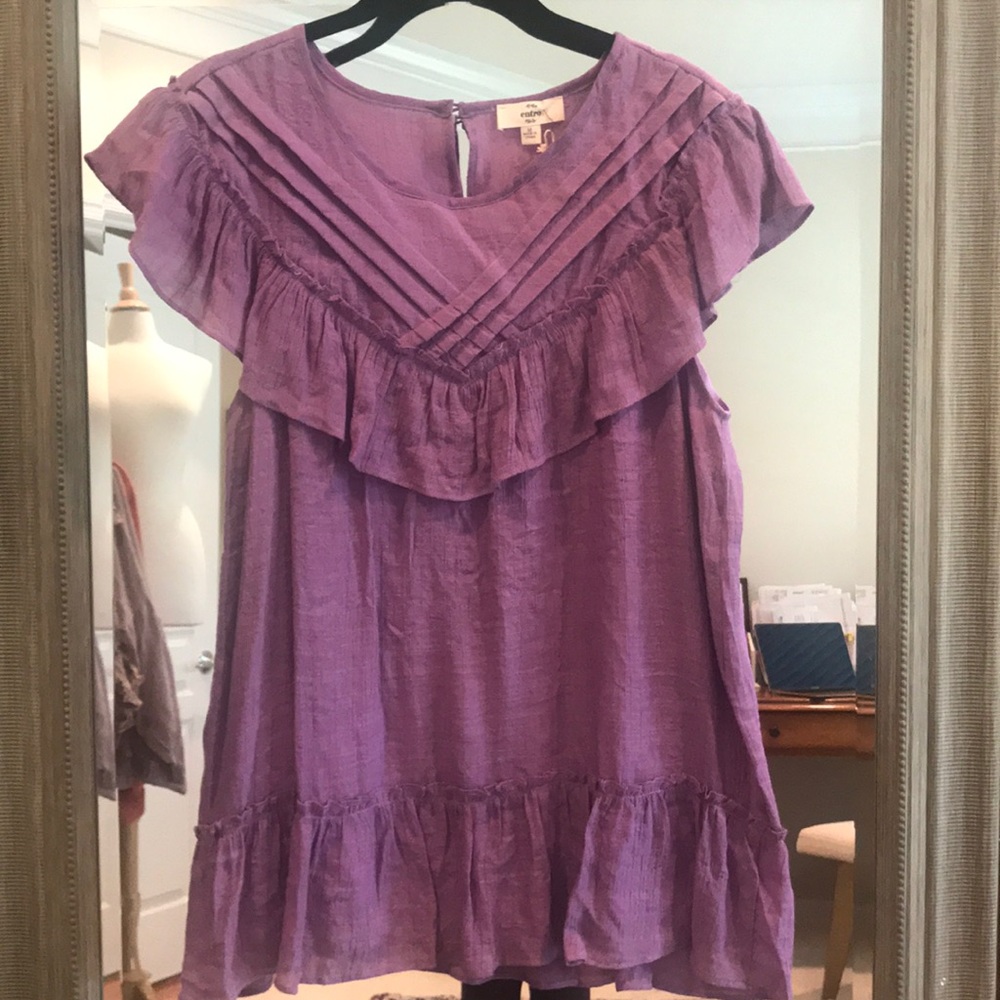 Dusty Lilac drop-waist top